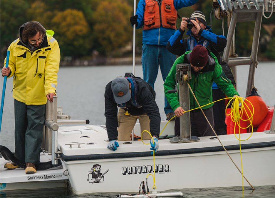 Researchers from CSI and NCSU Test Underwater Energy Harvesting Kite at Lake Norman